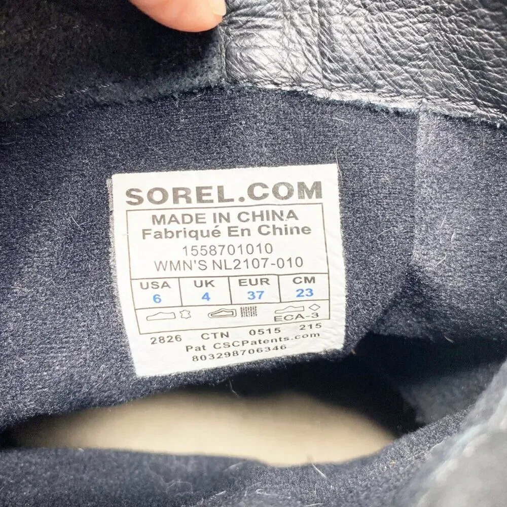 Sorel black leather